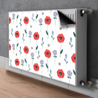 Radiator cover Red field of poppies