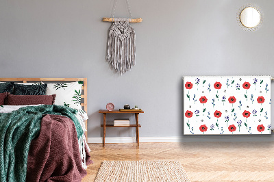 Radiator cover Red field of poppies