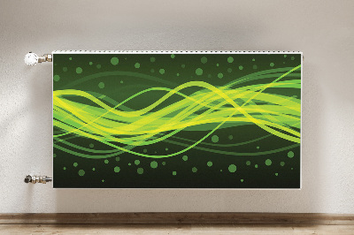 Magnetic radiator mat Green stripes