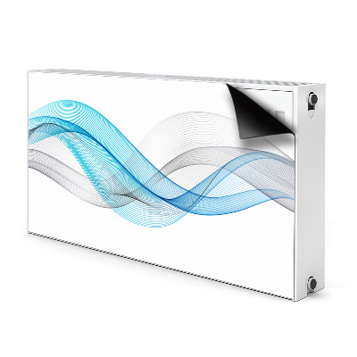 Decorative radiator mat Blue-gray stripes