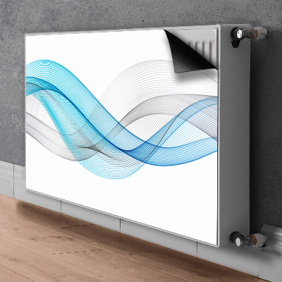 Decorative radiator mat Blue-gray stripes