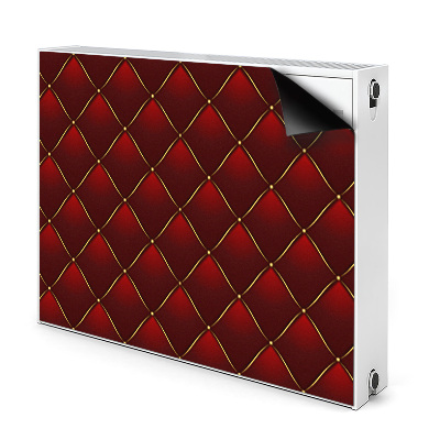 Radiator cover Red quilted pattern