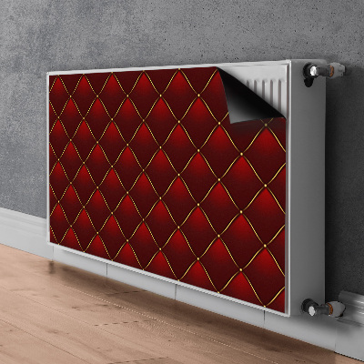 Radiator cover Red quilted pattern