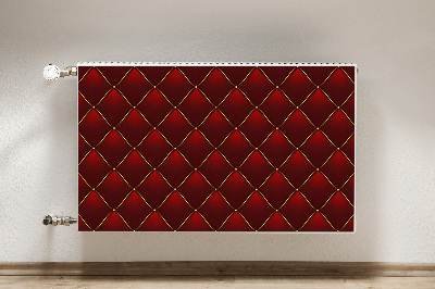 Radiator cover Red quilted pattern