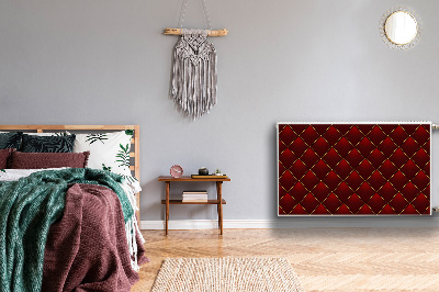 Radiator cover Red quilted pattern