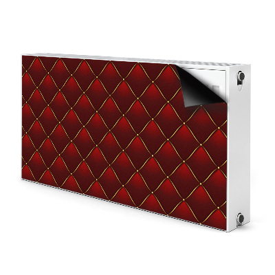 Radiator cover Red quilted pattern