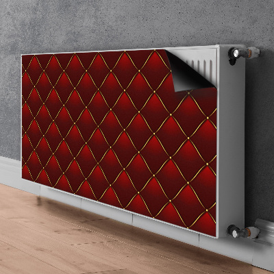 Radiator cover Red quilted pattern