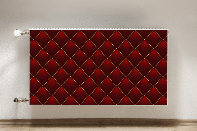 Radiator cover Red quilted pattern