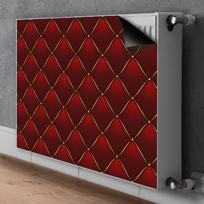 Radiator cover Red quilted pattern