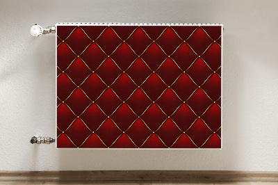 Radiator cover Red quilted pattern