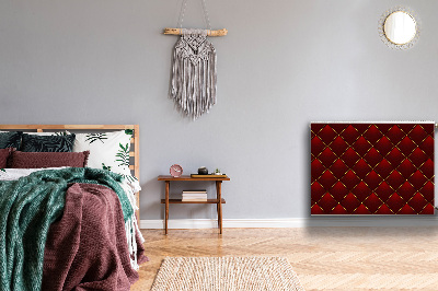 Radiator cover Red quilted pattern