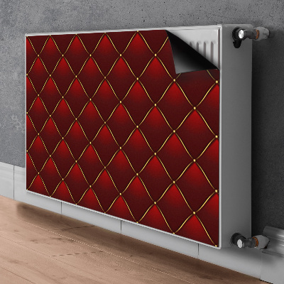 Radiator cover Red quilted pattern