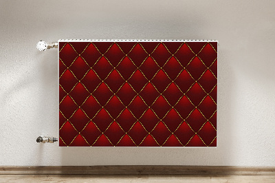 Radiator cover Red quilted pattern