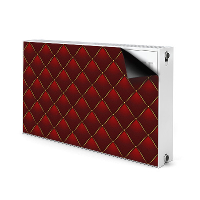 Radiator cover Red quilted pattern