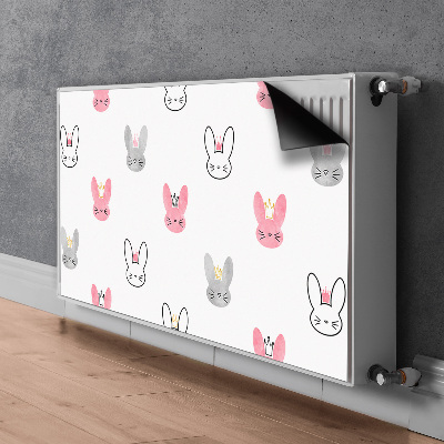 Decorative radiator cover Rabbits in the crowns