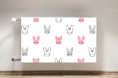 Decorative radiator cover Rabbits in the crowns