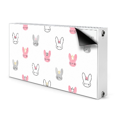 Decorative radiator cover Rabbits in the crowns