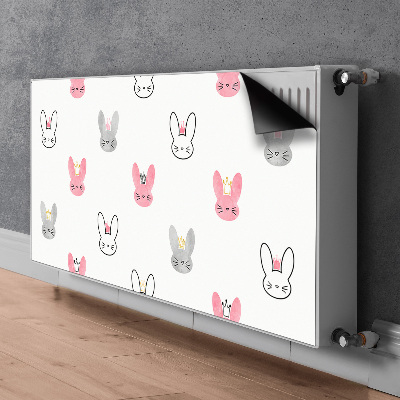 Decorative radiator cover Rabbits in the crowns