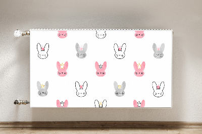 Decorative radiator cover Rabbits in the crowns