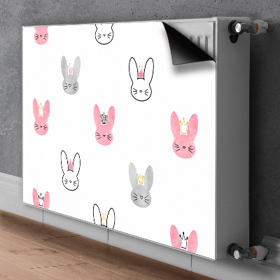 Decorative radiator cover Rabbits in the crowns