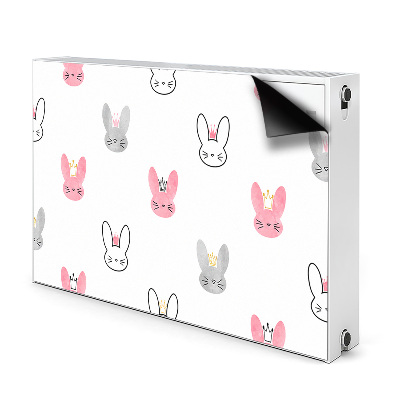 Decorative radiator cover Rabbits in the crowns