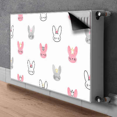 Decorative radiator cover Rabbits in the crowns