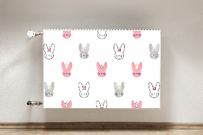 Decorative radiator cover Rabbits in the crowns