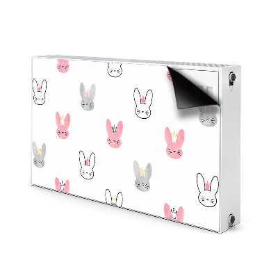 Decorative radiator cover Rabbits in the crowns