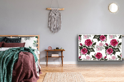 Magnetic radiator cover Painted roses