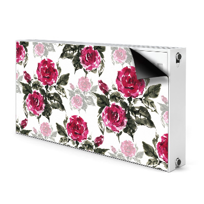 Magnetic radiator cover Painted roses