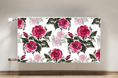 Magnetic radiator cover Painted roses