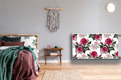 Magnetic radiator cover Painted roses