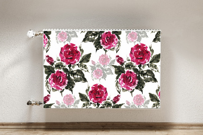 Magnetic radiator cover Painted roses