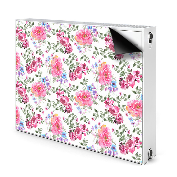 Magnetic radiator mat Pink flowers