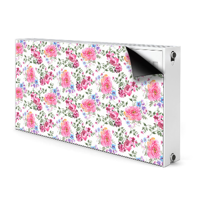 Magnetic radiator mat Pink flowers