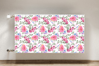 Magnetic radiator mat Pink flowers