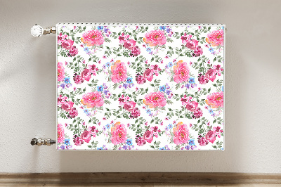 Magnetic radiator mat Pink flowers