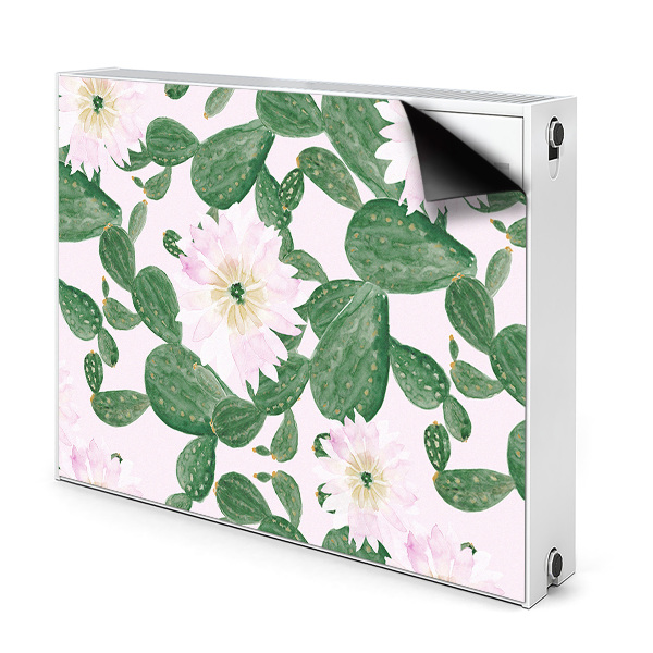 Printed radiator mat Flowering cacti