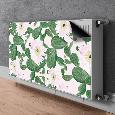 Printed radiator mat Flowering cacti