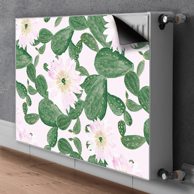 Printed radiator mat Flowering cacti