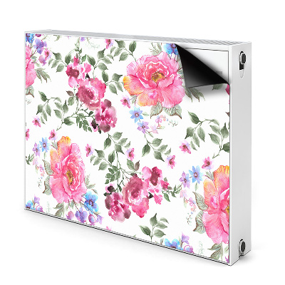 Radiator cover Watercolor roses