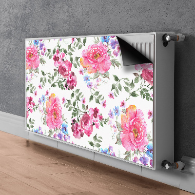 Radiator cover Watercolor roses