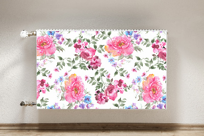 Radiator cover Watercolor roses