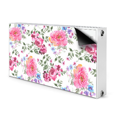 Radiator cover Watercolor roses