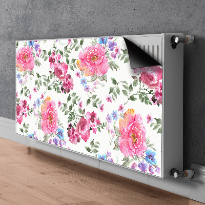 Radiator cover Watercolor roses