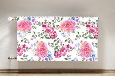 Radiator cover Watercolor roses