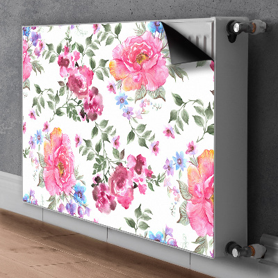 Radiator cover Watercolor roses