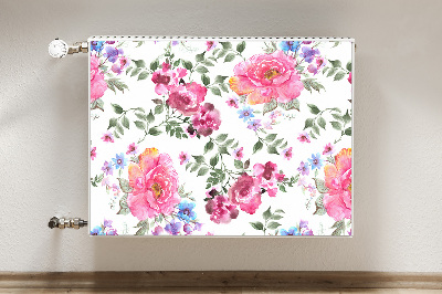 Radiator cover Watercolor roses