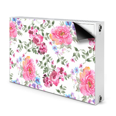 Radiator cover Watercolor roses