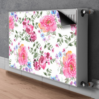 Radiator cover Watercolor roses